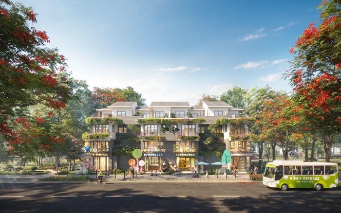 Thiết kế nhà hiện đại, đa dạng diện tích tại Rừng Phượng. Ảnh phối cảnh