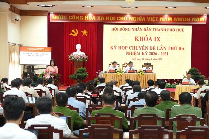 Kỳ họp chuyên đề lần thứ 3, HĐND TP Huế. Ảnh: Cổng thông tin HĐND TP Huế
