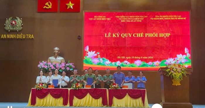  Ký Quy chế phối hợp trong giải quyết vụ án giữa A09, Bộ Công an với Vụ 1, VKSND tối cao và Vụ 1, TAND tối cao