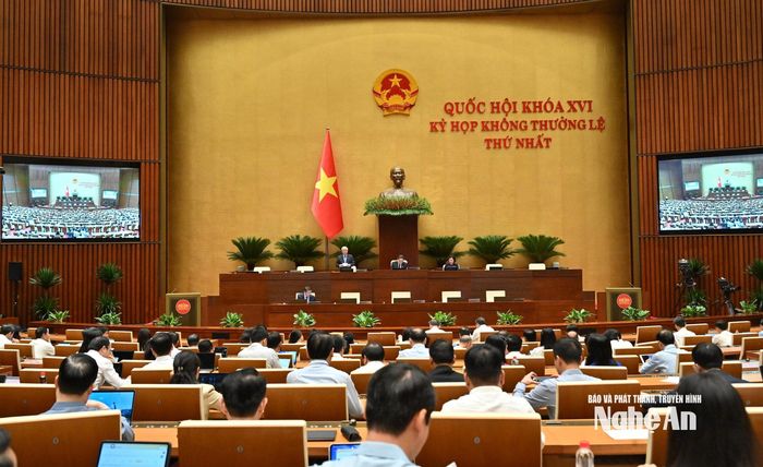 Kỳ họp không thường lệ thứ nhất, Quốc hội khóa XVI. Ảnh: Viết Chung