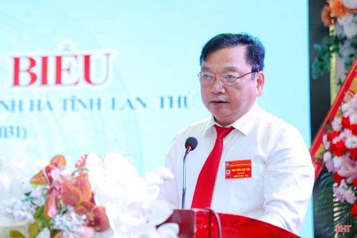 Đồng chí Hồ Huy Thành - Phó Chủ tịch UBND tỉnh phát biểu chỉ đạo đại hội.