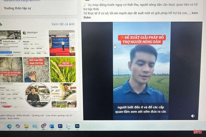 Những video do Trưởng thôn Nguyễn Tuấn Anh sản xuất gắn với đời sống sản xuất của bà con nông dân.