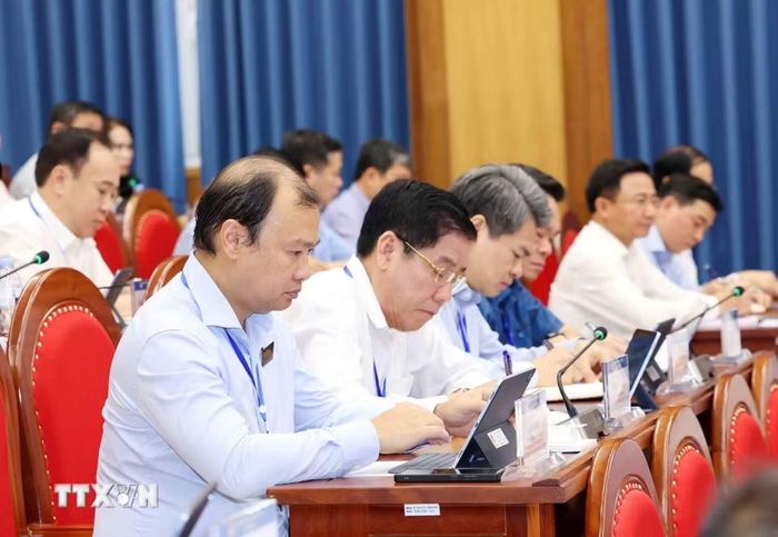 Các học viên Lớp bồi dưỡng, cập nhật kiến thức đối với Ủy viên Ban Chấp hành Trung ương Đảng khóa XIV (Lớp thứ nhất). (Ảnh: Phương Hoa/TTXVN)