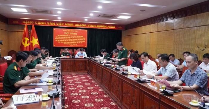 Quang cảnh buổi làm việc. (Ảnh: Nguyễn Công Hải/TTXVN)