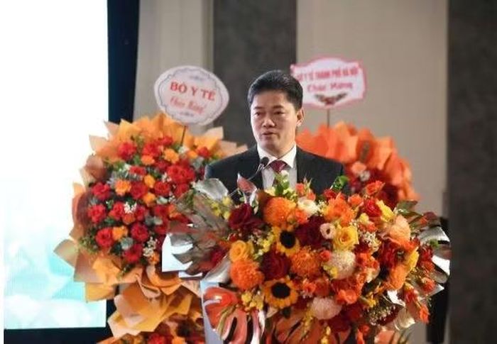 Thứ trưởng Thường trực Bộ Y tế Vũ Mạnh Hà phát biểu tại buổi lễ. (Ảnh: PV/Vietnam+)
