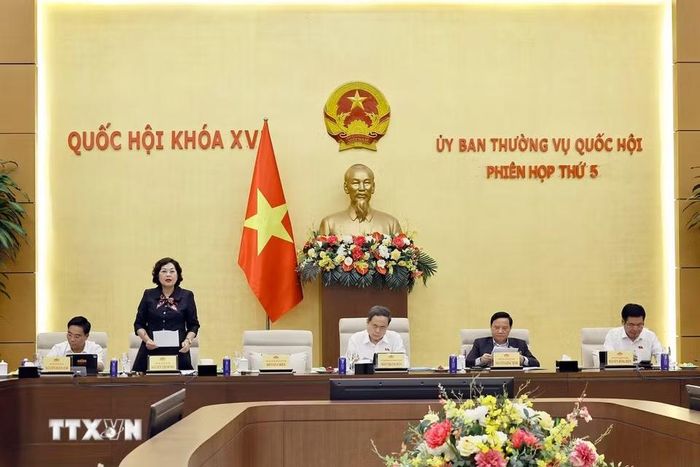 Phó Chủ tịch Quốc hội Nguyễn Thị Hồng phát biểu. (Ảnh: Doãn Tấn/TTXVN)