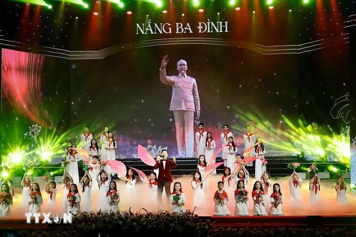 Một tiết mục tại chương trình. (Ảnh: Doãn Tấn/TTXVN)