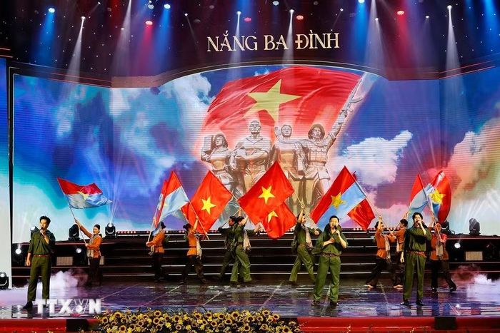 Một tiết mục tại chương trình. (Ảnh: Doãn Tấn/TTXVN)