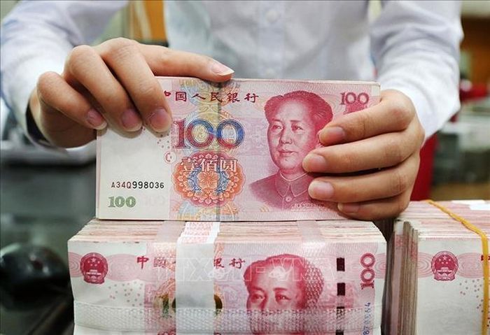 Đồng Nhân dân tệ Trung Quốc. Ảnh: THX/TTXVN