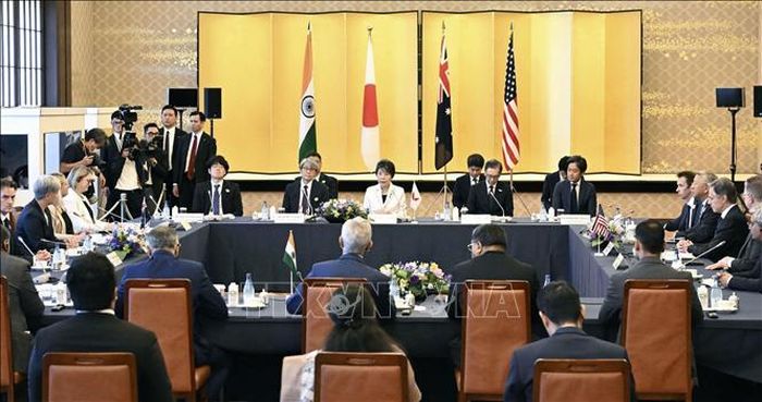 Cuộc họp Ngoại trưởng nhóm Bộ tứ (Quad) tại Tokyo, Nhật Bản năm 2024. Ảnh tư liệu: Kyodo/TTXVN