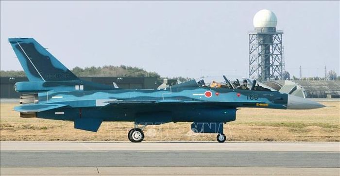 Máy bay chiến đấu F-2 của Nhật Bản. Ảnh tư liệu: Kyodo/TTXVN