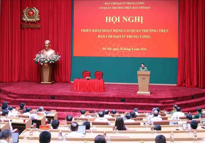 Hội nghị triển khai hoạt động cơ quan thường trực Ban chỉ đạo 57 Trung ương. Ảnh: Phạm Kiên/TTXVN
