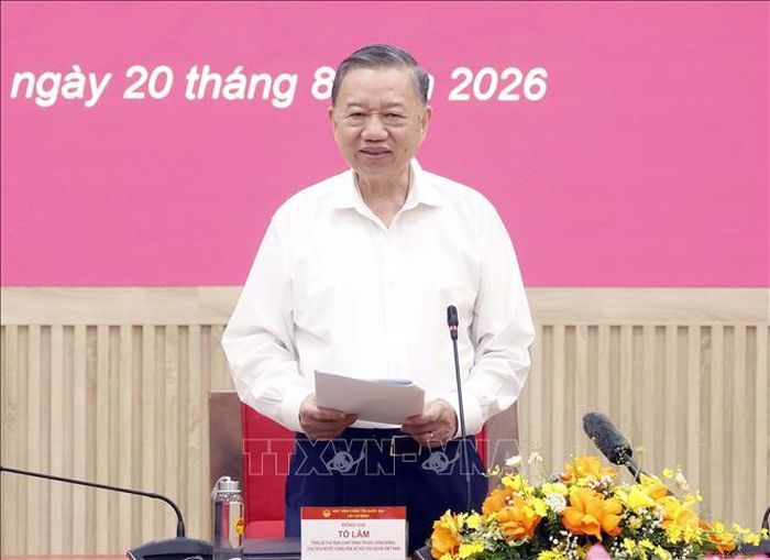 Tổng Bí thư, Chủ tịch nước Tô Lâm phát biểu. Ảnh: Thống Nhất/TTXVN