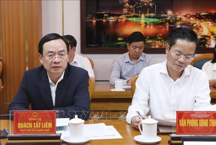 Ông Quách Tất Liêm, Phó Chủ tịch UBND tỉnh Phú Thọ, phát biểu tại buổi làm việc. Ảnh: Thu Hương/TTXVN
