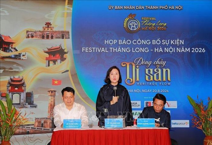 BTC trả lời các câu hỏi của báo chí liên quan đến Festival Thăng Long - Hà Nội năm 2026. Ảnh: Khánh Hoà/TTXVN
