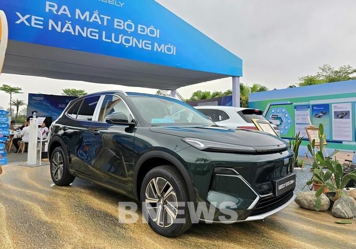 Mẫu SUV plug-in hybrid Geely EX5 EM-i. Ảnh: Văn Xuyên/BNEWS/TTXVN
