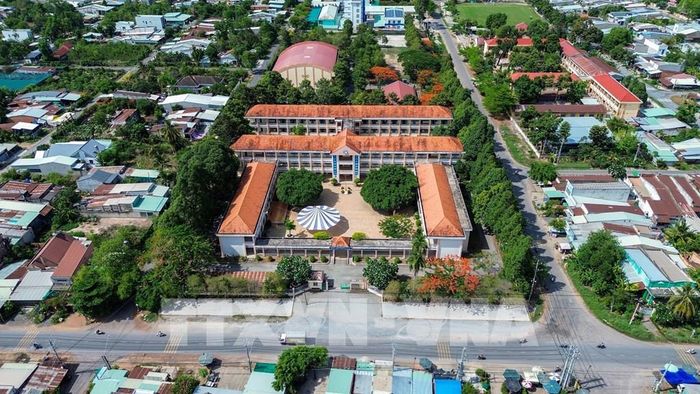 Tây Ninh bảo đảm mỗi đơn vị hành chính cấp xã có ít nhất một trường Mầm non, một trường Tiểu học và một trường THCS sau sắp xếp. Ảnh: Giang Phương - TTXVN