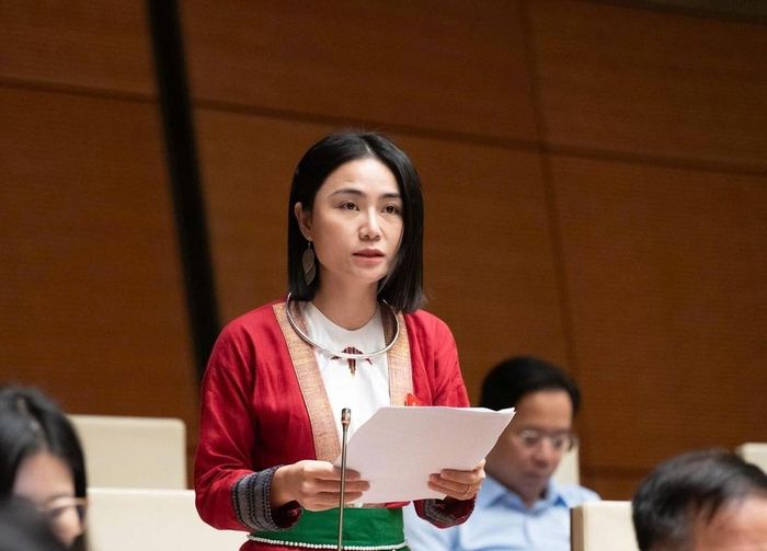Đại biểu Nguyễn Lê Ngọc Linh (Đoàn Thanh Hóa). Ảnh: Quốc hội