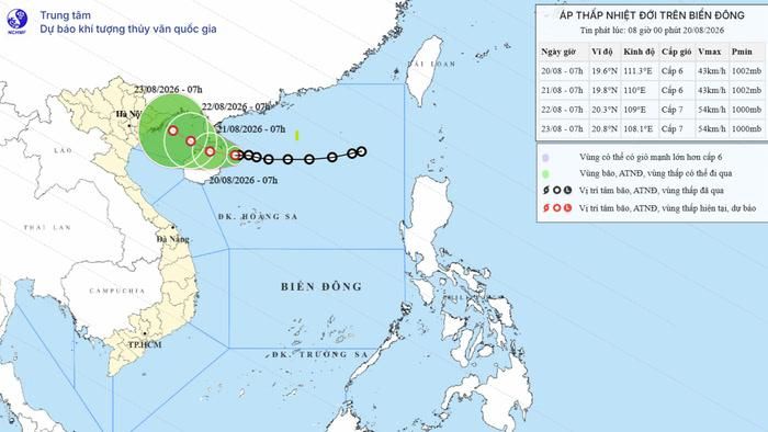 Ảnh: Trung tâm Dự báo Khí tượng Thủy văn Quốc gia