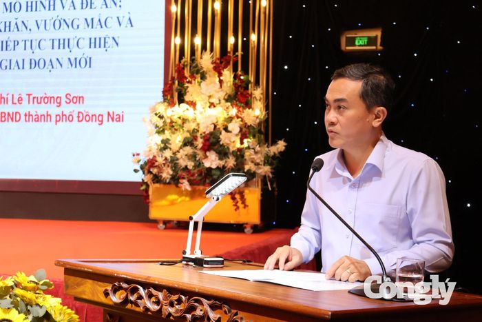 Ông Lê Trường Sơn, Phó Chủ tịch UBND TP. Đồng Nai chia sẻ tại hội nghị.