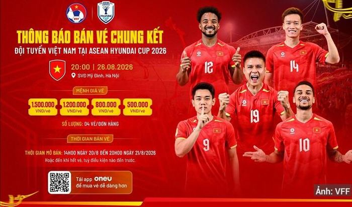 VFF thông báo mở bán vé trận chung kết.