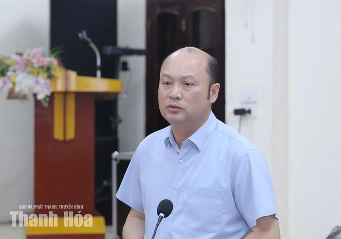 Phó Chủ tịch UBND tỉnh Cao Văn Cường phát biểu tại buổi làm việc.