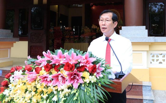 Phó Chủ tịch UBND tỉnh An Giang Lê Văn Phước phát biểu tại buổi lễ.