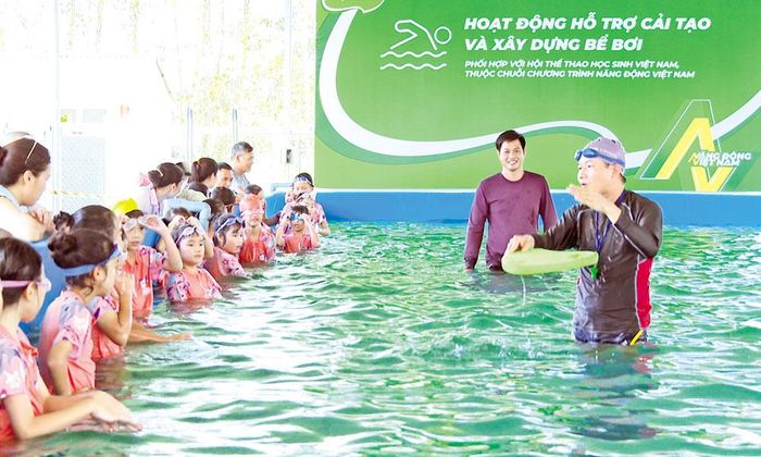 Trường Tiểu học Đồng Vương (xã Đồng Kỳ) vừa khánh thành bể bơi phục vụ giáo dục thể chất.