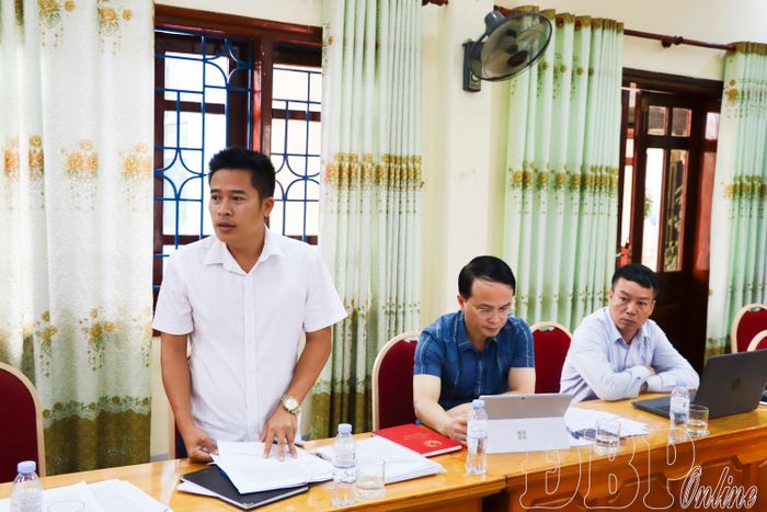 Đại diện nhà đầu tư phát biểu tại buổi làm việc.