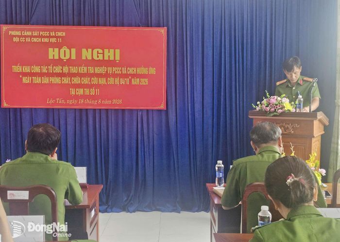 Hội nghị triển khai kế hoạch tổ chức Hội thao nghiệp vụ phòng cháy, chữa cháy năm 2026.
