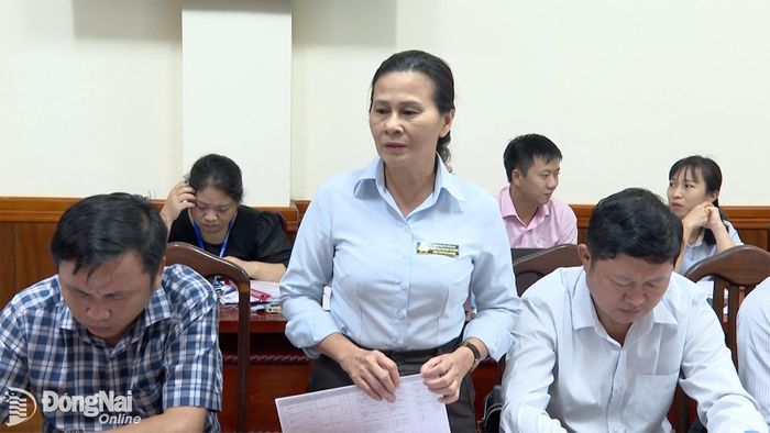 Các thành viên đoàn phát biểu thảo luận tại buổi giám sát. Ảnh: Văn Đoàn