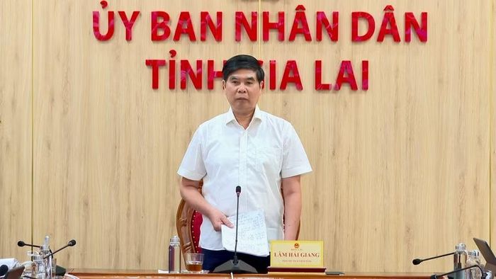 Phó Chủ tịch UBND tỉnh Lâm Hải Giang yêu cầu khẩn trương hoàn thiện việc sắp xếp để các trường hoạt động ổn định từ ngày 1-9-2026. Ảnh: Nhật Trường