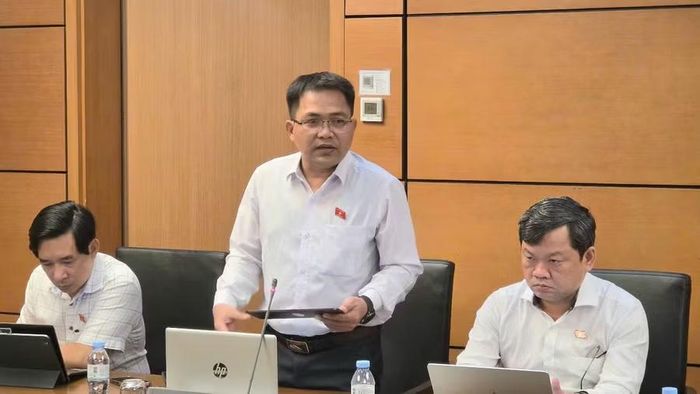  ĐB Trường Trung Tuyến cho rằng cần có cơ chế mạnh để xử lý các tồn đọng lịch sử trong cấp giấy chứng nhận quyền sử dụng đất. Ảnh: Đoàn ĐBQH tỉnh Gia Lai 