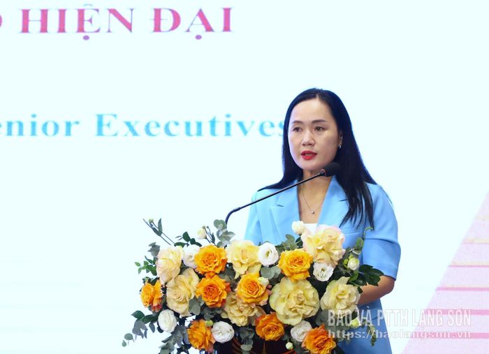 Lãnh đạo Ban Tổ chức Tỉnh ủy Lạng Sơn phát biểu trong chương trình khai mạc