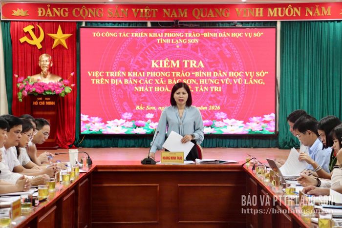 Lãnh đạo Ban Tuyên giáo và Dân vận Tỉnh ủy, Trưởng đoàn kiểm tra phát biểu kết luận buổi kiểm tra