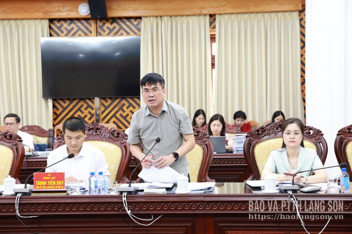 Phó Giám đốc Sở Nội vụ phát biểu tại buổi làm việc