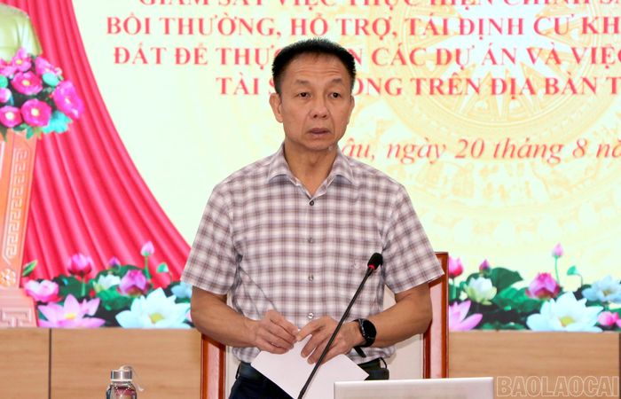 Phó Chủ tịch Thường trực HĐND tỉnh Vũ Quỳnh Khánh phát biểu kết luận buổi làm việc.