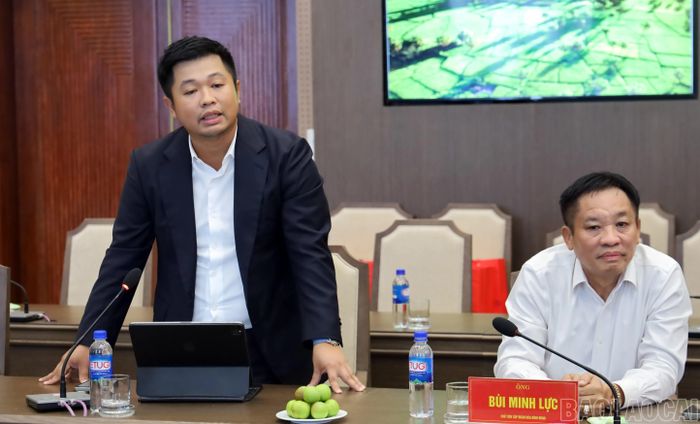 Đại diện các doanh nghiệp, nhà đầu tư phát biểu tại buổi làm việc.