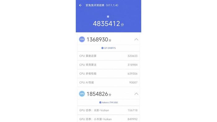 Điểm AnTuTu của chip Snapdragon 8 Elite Gen 6 Pro