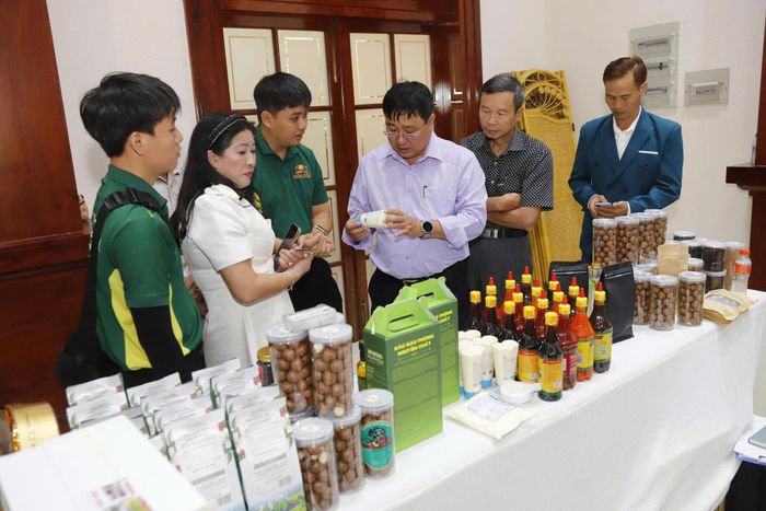 Trưng bày, giới thiệu các sản phẩm đặc trưng, lợi thế của Lâm Đồng tại hội nghị kết nối giao thương.