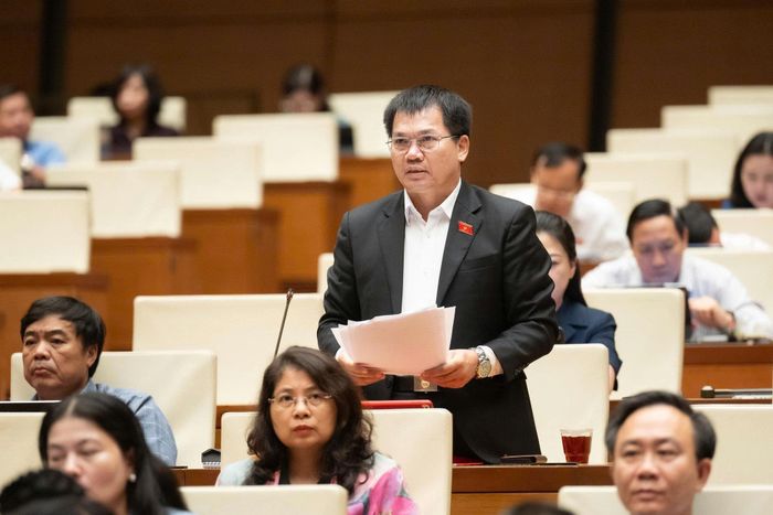 Đại biểu Dương Khắc Mai, Phó Trưởng Đoàn ĐBQH tỉnh Lâm Đồng phát biểu tại nghị trường