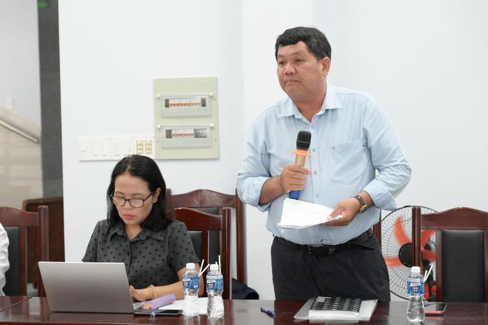Phó Chủ tịch UBND xã Bắc Bình Trần Quốc Tuấn ý kiến tại buổi làm việc