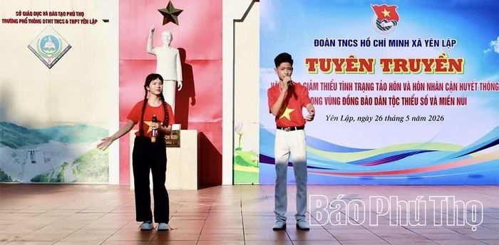 Đoàn xã Yên Lập chung tay hành động, góp phần tạo chuyển biến về nhận thức, hành vi của thanh niên, vị thành niên trong thực hiện Luật Hôn nhân và Gia đình.
