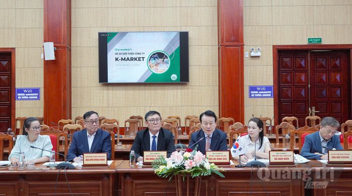 Ông Ko Sang Goo, Chủ tịch K-Market Việt Nam đánh giá cao sự hợp tác giữa tỉnh Quảng Trị và K-Market - Ảnh: L.T
