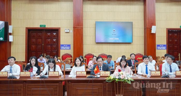 Đồng chí Hoàng Nam, Phó Chủ tịch Thường trực UBND tỉnh phát biểu tại buổi làm việc - Ảnh: L.T
