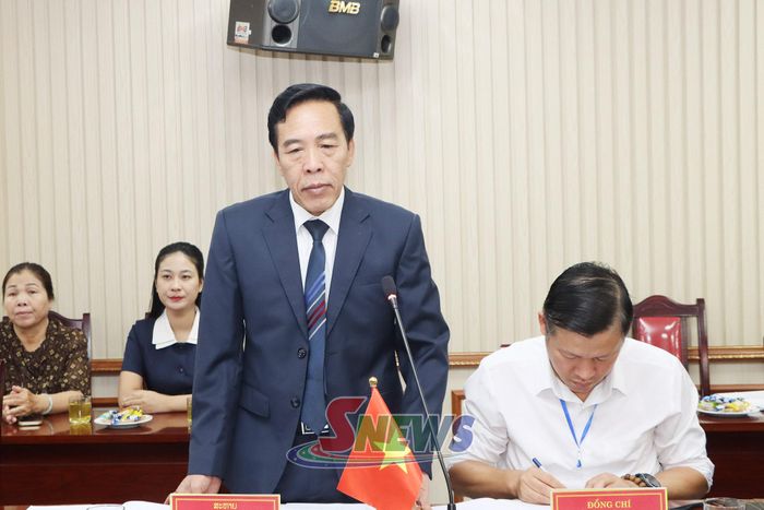 Lãnh đạo Sở Công Thương tỉnh Sơn La phát biểu tại cuộc làm việc.