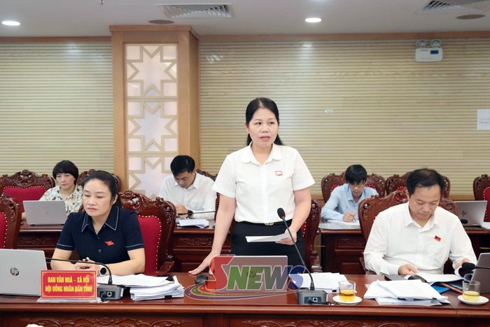 Đại diện Ban Văn hóa - Xã hội phát biểu tại hội nghị.