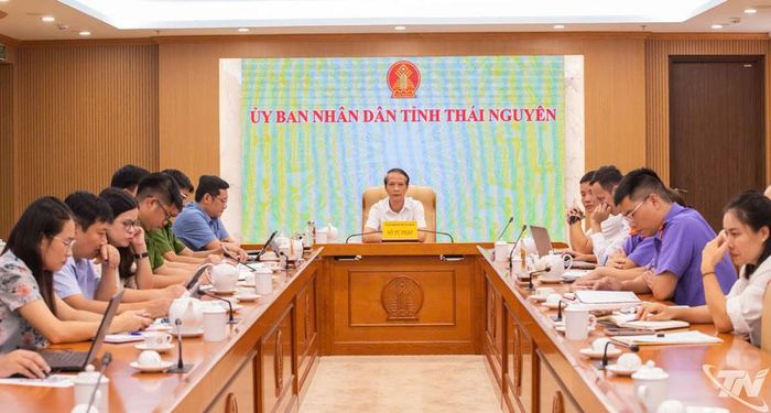 Điểm cầu trực tuyến tỉnh Thái Nguyên.
