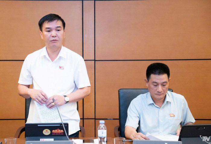 Đại biểu Hà Sỹ Huân (Đoàn ĐBQH tỉnh Thái Nguyên) phát biểu thảo luận.