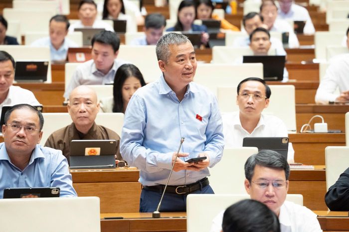 Đại biểu Nguyễn Lân Hiếu (đoàn TP Hà Nội). Ảnh: Media Quốc hội.